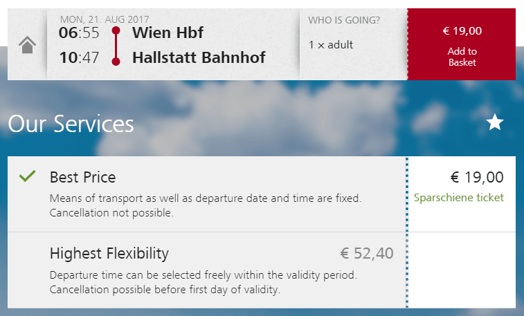 Image 2B006 1 - 【OBB網路訂票教學】歐洲國鐵買票自己來，以維也納到哈修塔特(Hallstatt)為例