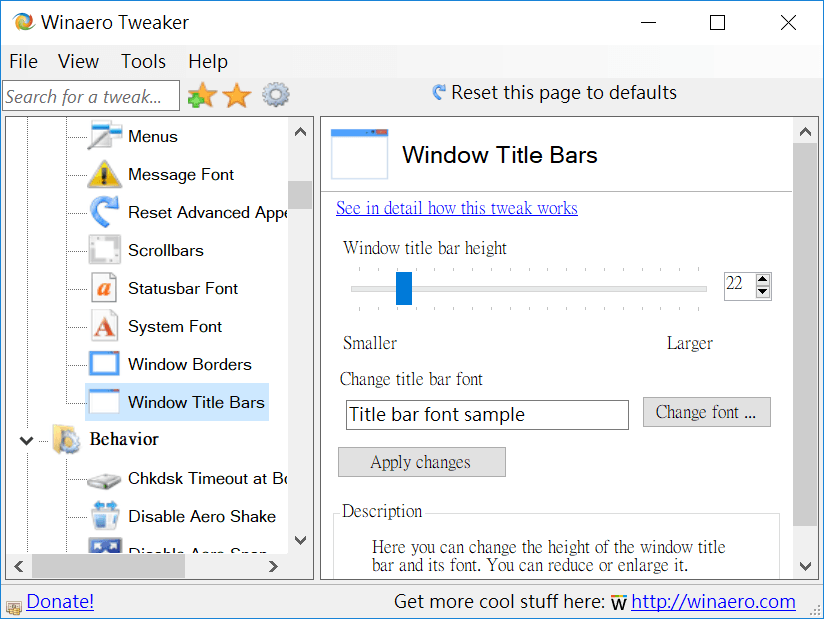 Image 008 - Winaero Tweaker 調整系統字型、大小、視窗色彩工具，自訂你的Windows系統外觀！