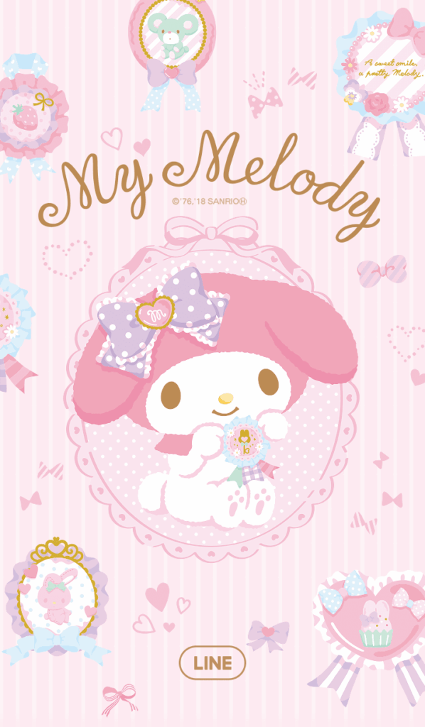【LINE 官方主題下載】My Melody（胸花篇）