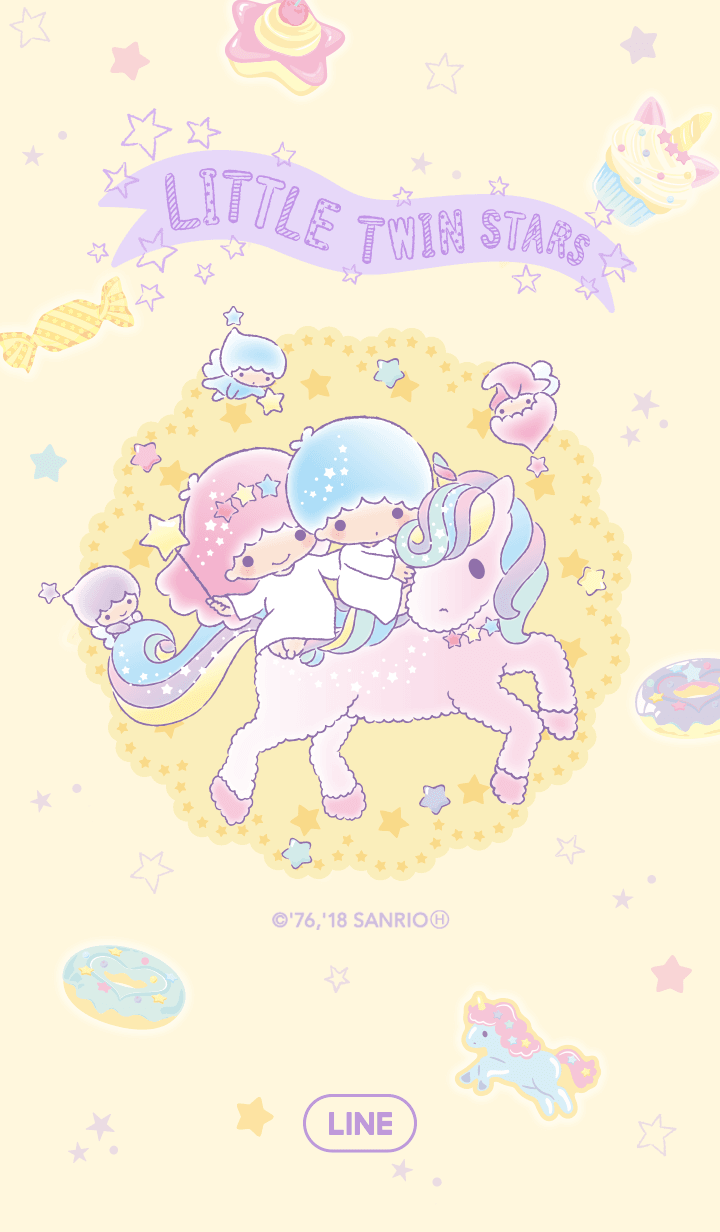 【LINE 官方主題下載】雙星仙子（粉彩甜點篇）
