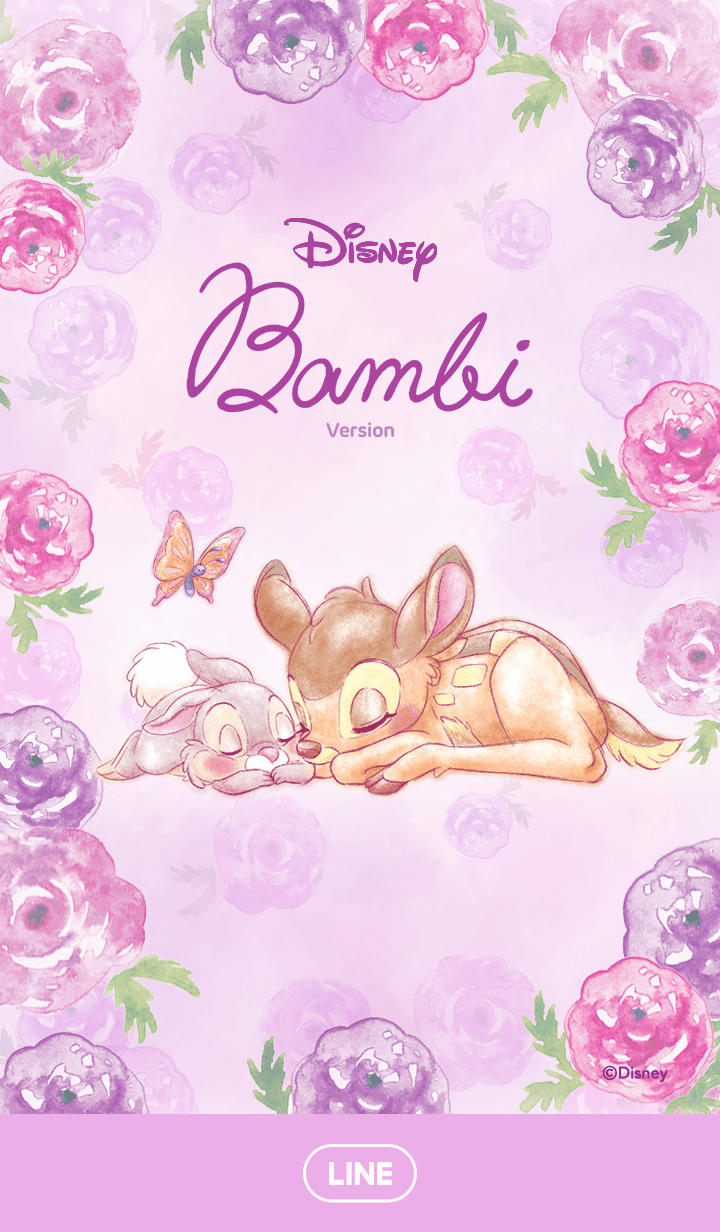 【LINE 官方主題下載】小鹿斑比（花兒篇）