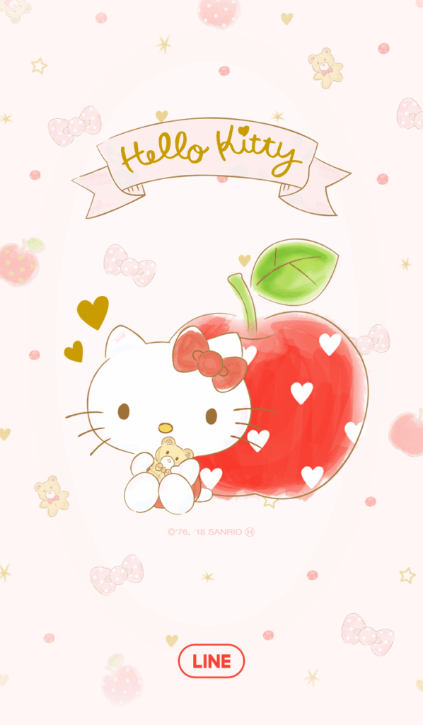 【LINE 官方主題下載】凱蒂貓（開心女孩2）