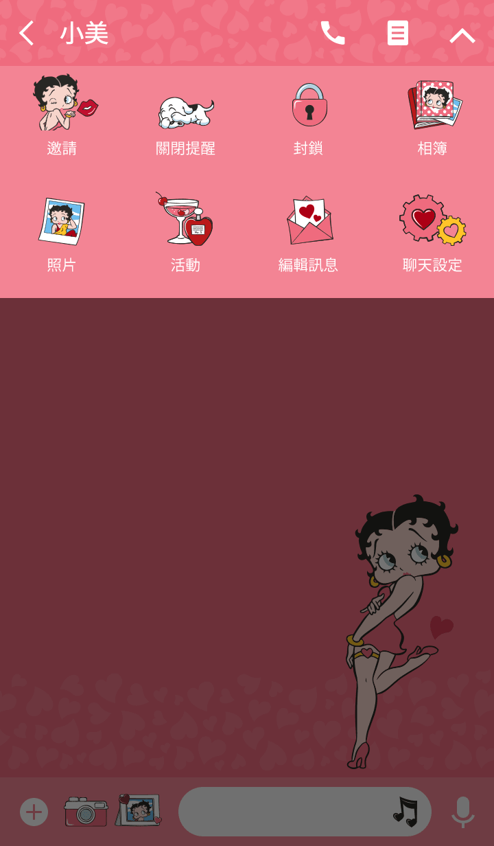 preview 004 720x1232 30 - 【LINE 官方主題下載】Betty Boop（紅粉愛心）