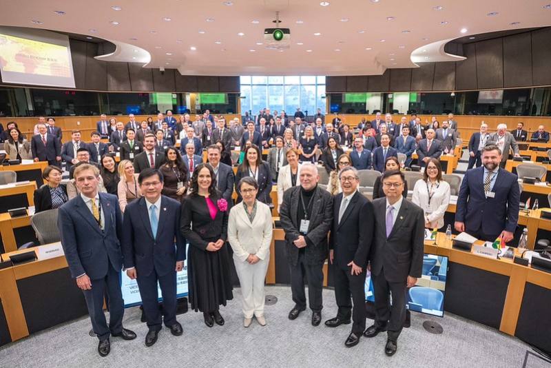 蕭美琴在IPAC布魯塞爾年會相關活動畫面